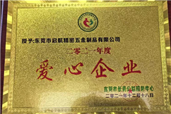 爱心企业证书